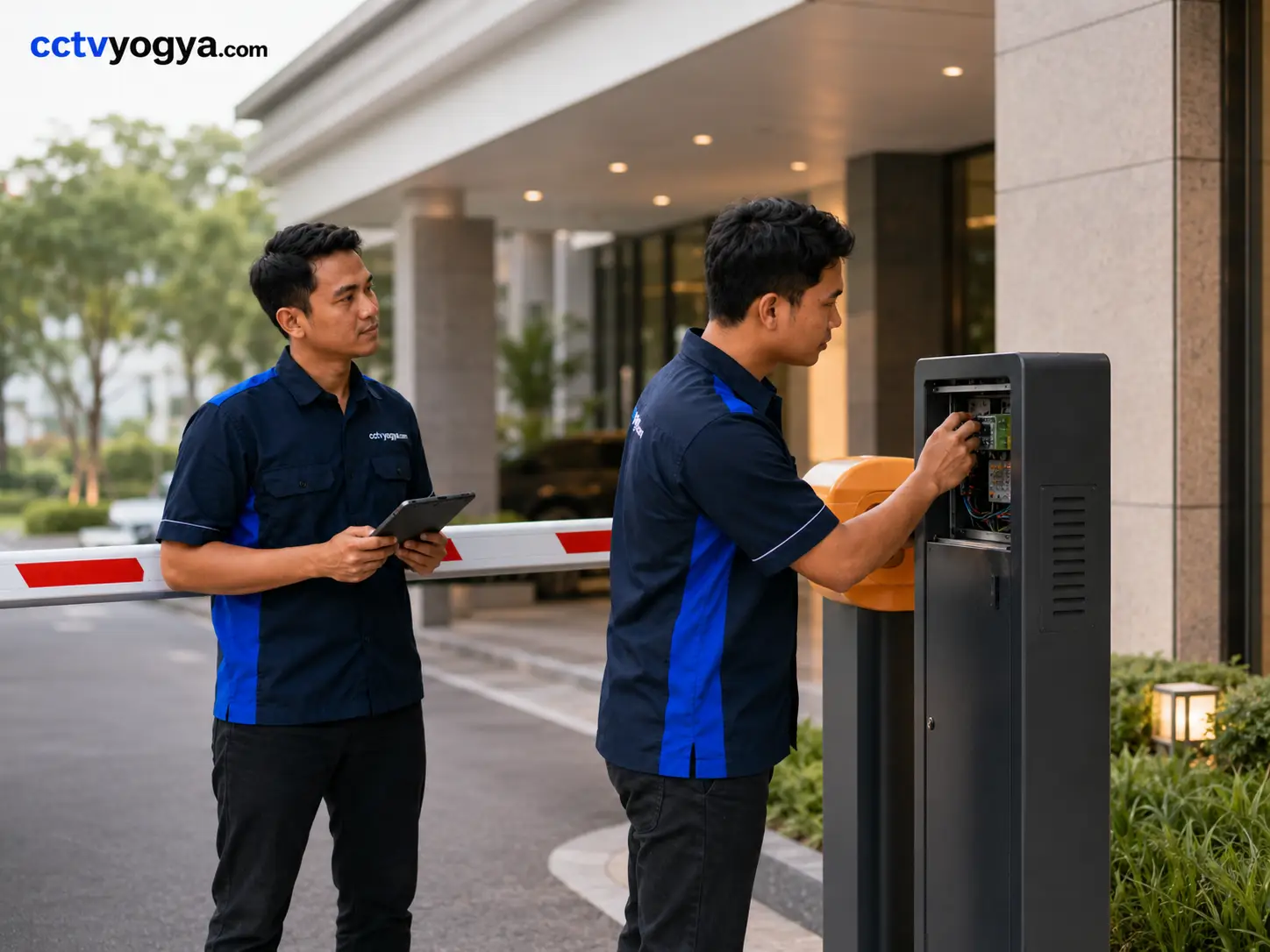 Barrier Gate Jogja untuk sistem palang parkir otomatis di kantor, hotel, dan area komersial